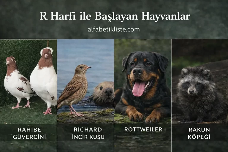R Harfi ile Başlayan Hayvanlar